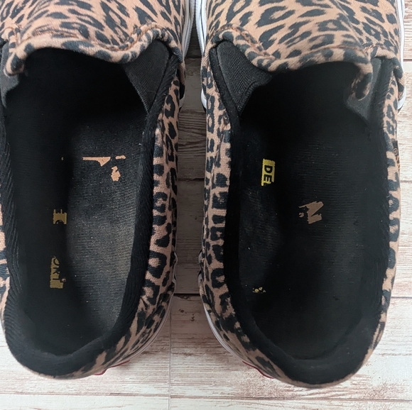 Vans Asher Deluxe Comfort Ortholite Cheetah Leopard Print Women's 6.5 Black Tan - Picture 12 of 13